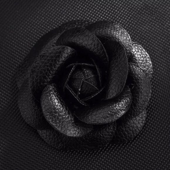 Camellia Flower Magnetic Vegan Leather Bag Charm - Picture 13 of 16